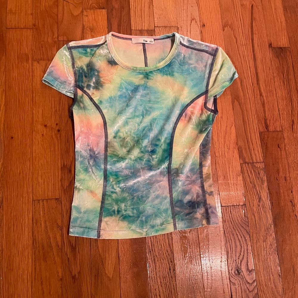 Aritzia Multicolor Tie-Dye Short Sleeve Tee